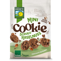 BIO piškoti cookie mini s čokolado in lešniki, 125g