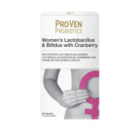 Probiotiki za ženske z brusnicami in vitaminom B6, 30 kapsul