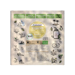 Rastlinske beljakovine (proteini), vanilija, bio, tester, 30 g